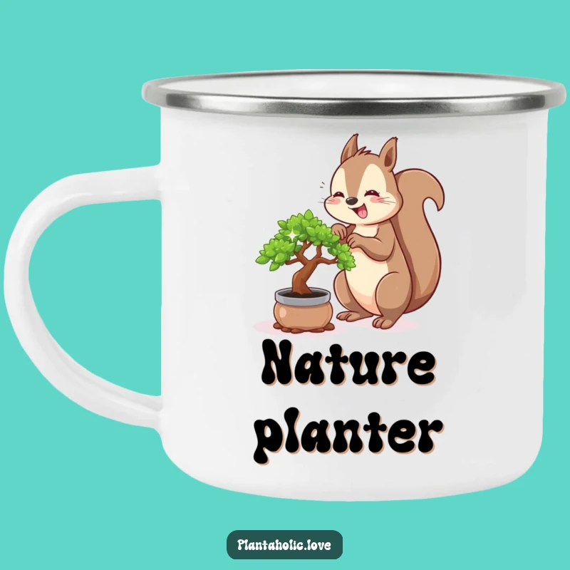 Funny Squirrel Bonsai Camp Mug: Nature's Brew