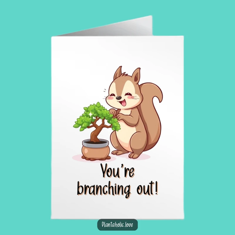 Squirrel Bonsai Free Printable Congrats Card - Cheerful Downloadable Success